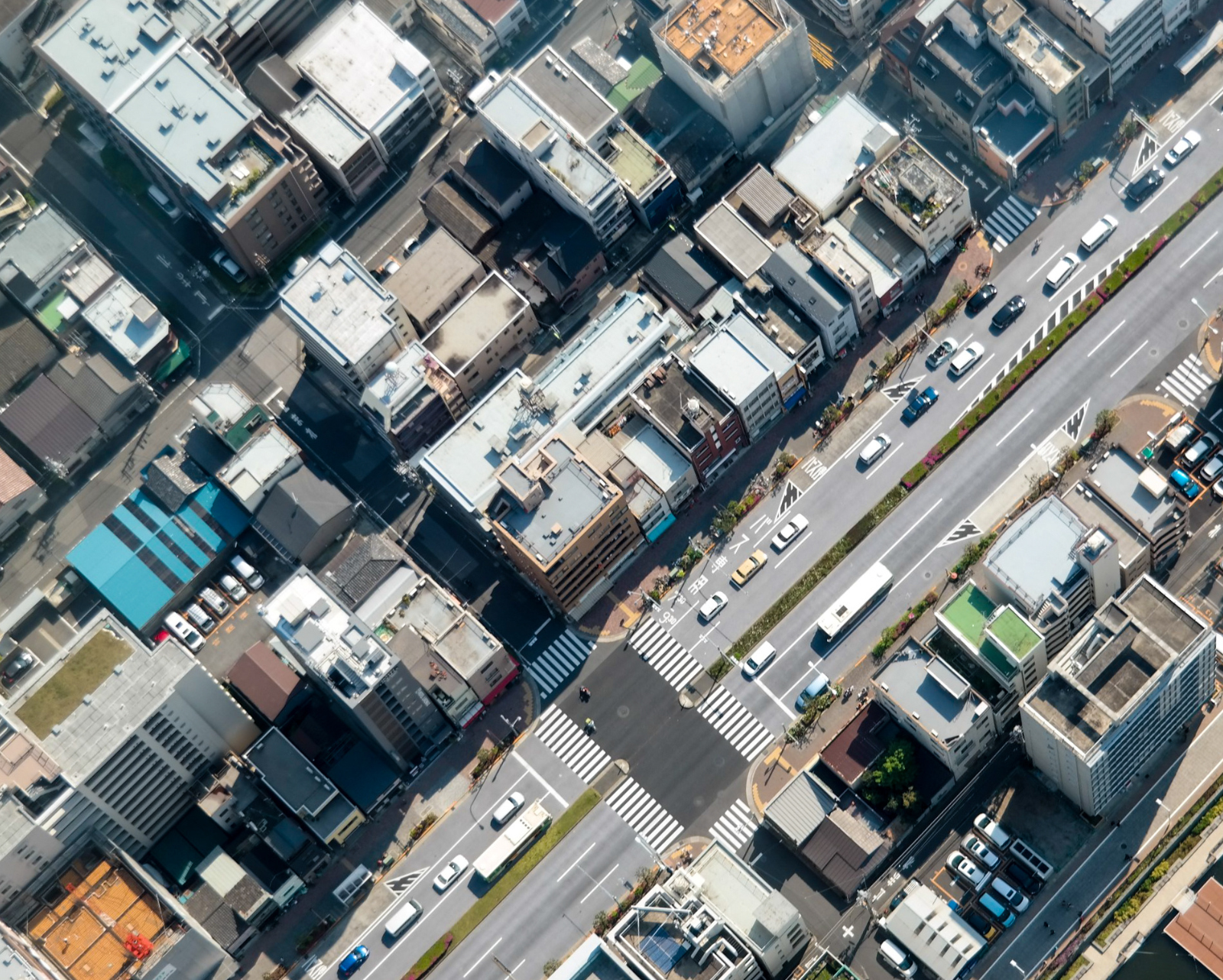 city birds eye view